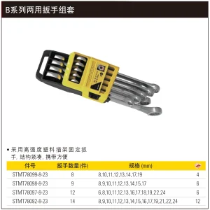 12件B系列两用扳手组套6-24mm;STMT78097-8-23