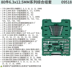 80件6.3×12.5MM系列综合组套 ; 09518