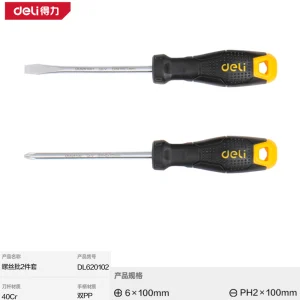 塑柄螺丝组套2件套(黄)(套);DL620102