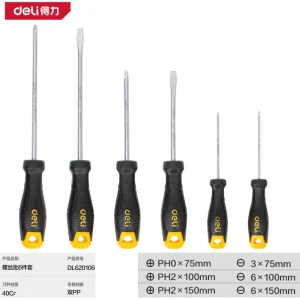 塑柄螺丝批组套6件套(黄)(套);DL620106