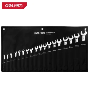 镜面两用扳手套装18件套(银)(套);DL130018T