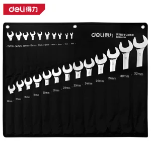 镜面两用扳手套装23件套(银)(套);DL130023T