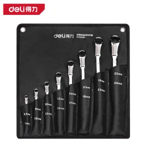 镜面双梅花扳手套装8件套(银)(套);DL150008T