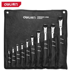 镜面双梅花扳手套装10件套(银)(套);DL150010T