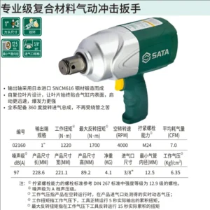 [02160] 1"专业级复合材料气动冲击扳手