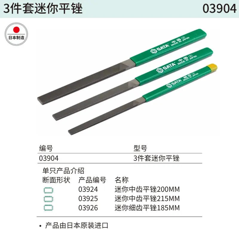 [03904] 3件套迷你平锉
