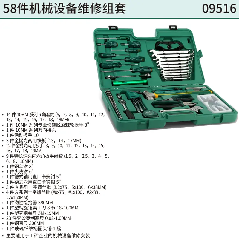 [09516] 58件机械设备维修组套