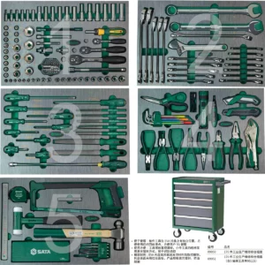 [09951] 176件工业生产维修综合组套（含5抽屉工具车）