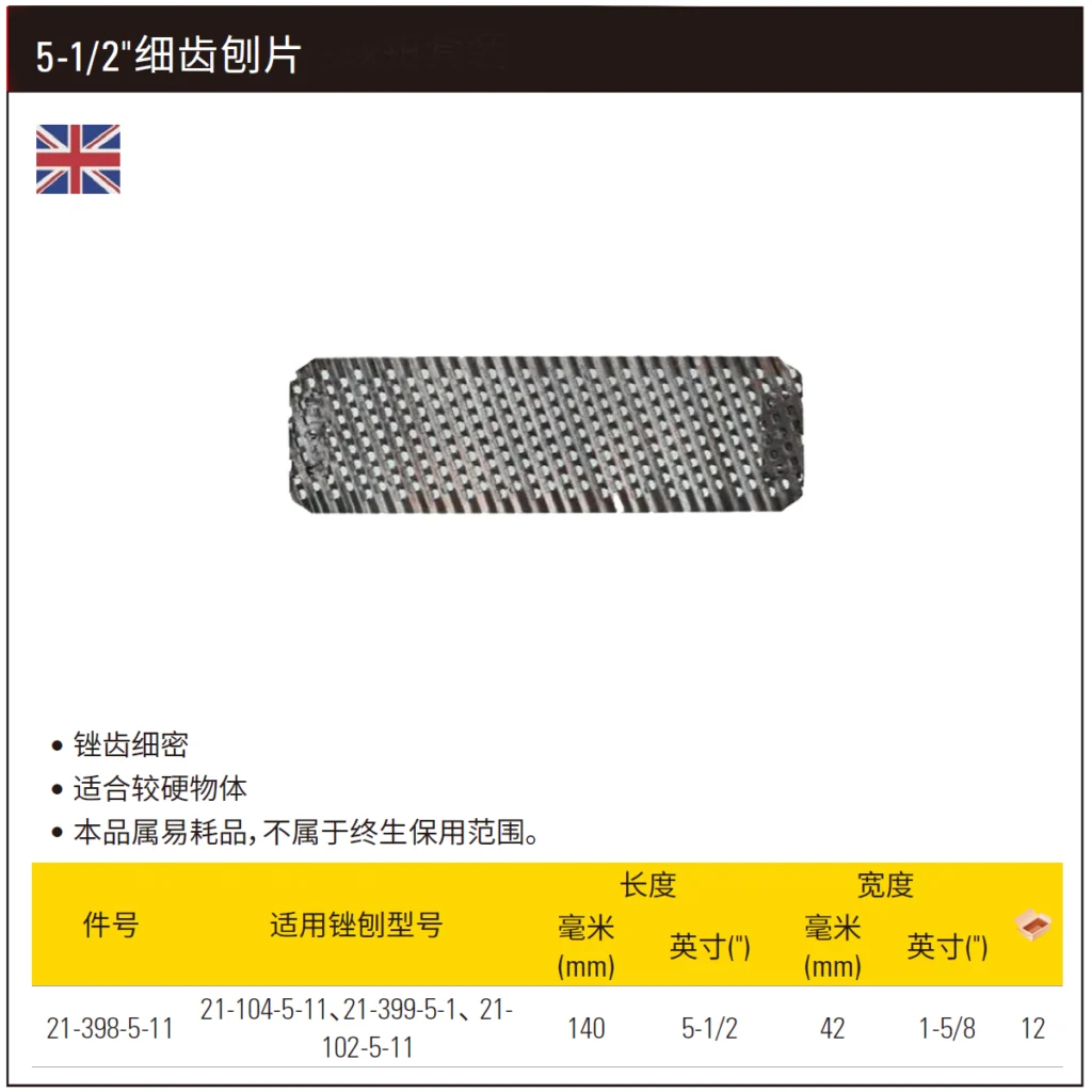 [21-398-5-11] 5-1/2″细齿刨片