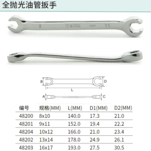 [48202] 全抛光油管扳手13x14MM
