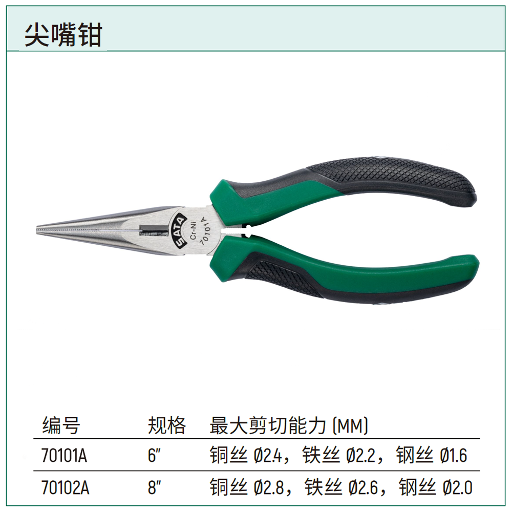 [70101A] 尖嘴钳6″