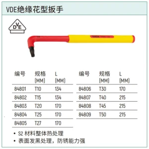 [84804] VDE绝缘花形扳手T25