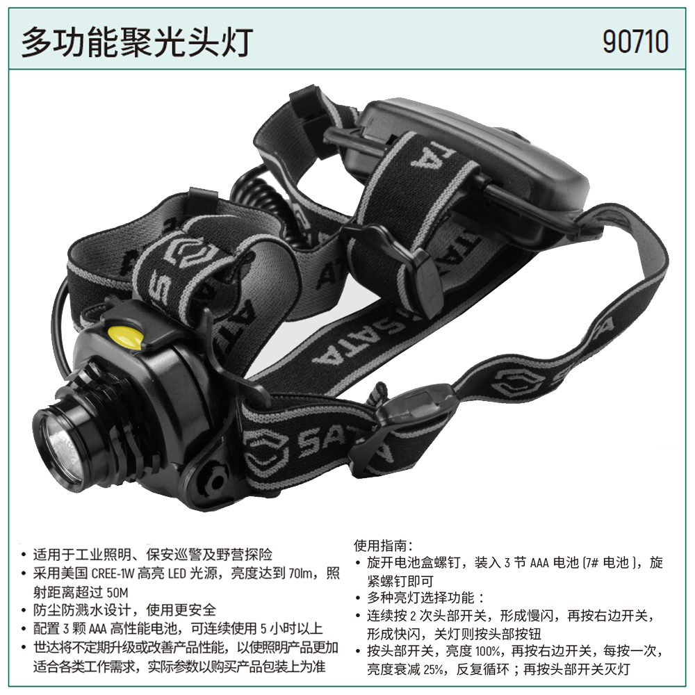 [90710] 多功能聚光头灯