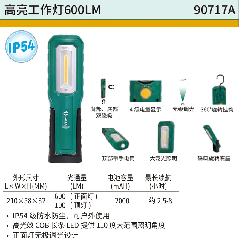 [90717A] 高亮工作灯600LM