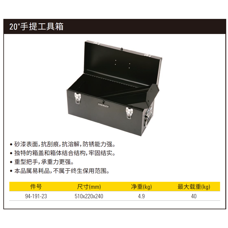 [94-191-23] 20″手提工具箱