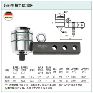 [96496] 超轻型扭力倍增器1000N·m(1:12.5)