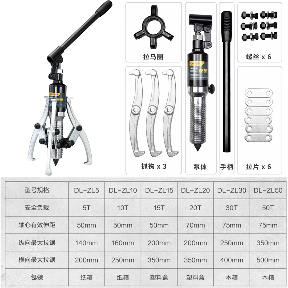 [DL-ZL15] 液压拉马15T(黑)(套)