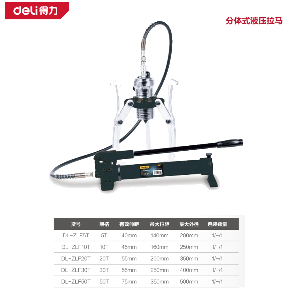 [DL-ZLF50T] 分体式液压拉马50T(黑)(台)
