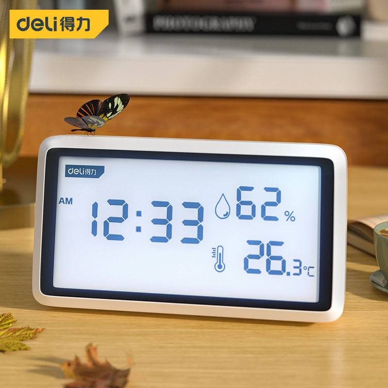 [DL336003] 温湿度计闹钟+背光(白)(台)