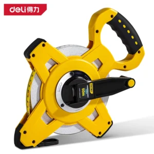 [DL98050B] 架式皮卷尺50mx14.5mm三倍速塑壳(黄)(把)