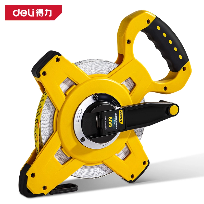 [DL98050B] 架式皮卷尺50mx14.5mm三倍速塑壳(黄)(把)