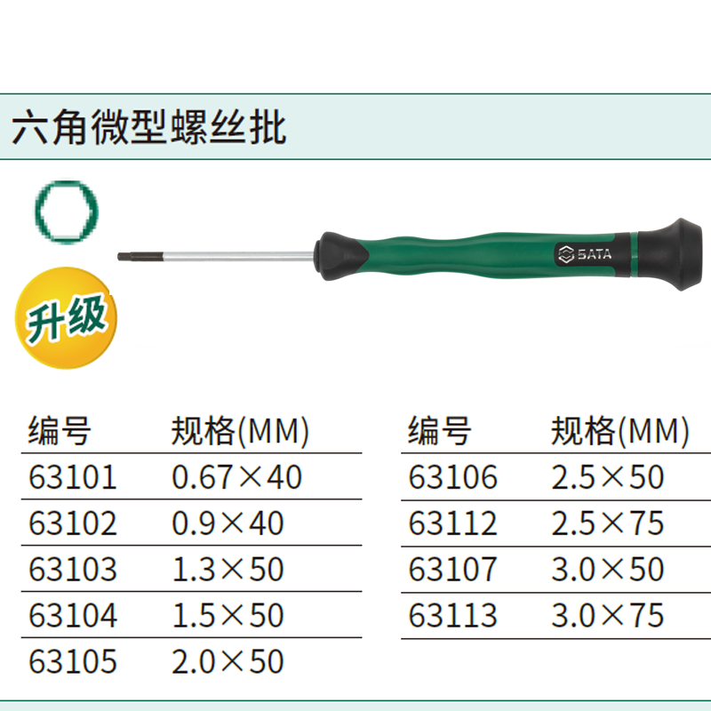 [63104] 六角微型螺丝批1.5x50MM