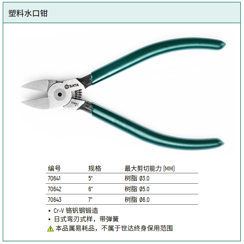 [70641] 塑料水口钳5"
