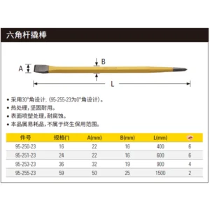 [95-255-23] 撬棒59"(0°角)
