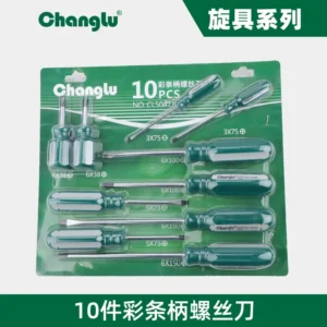 [CL-504710] 10PCS彩条柄螺丝刀