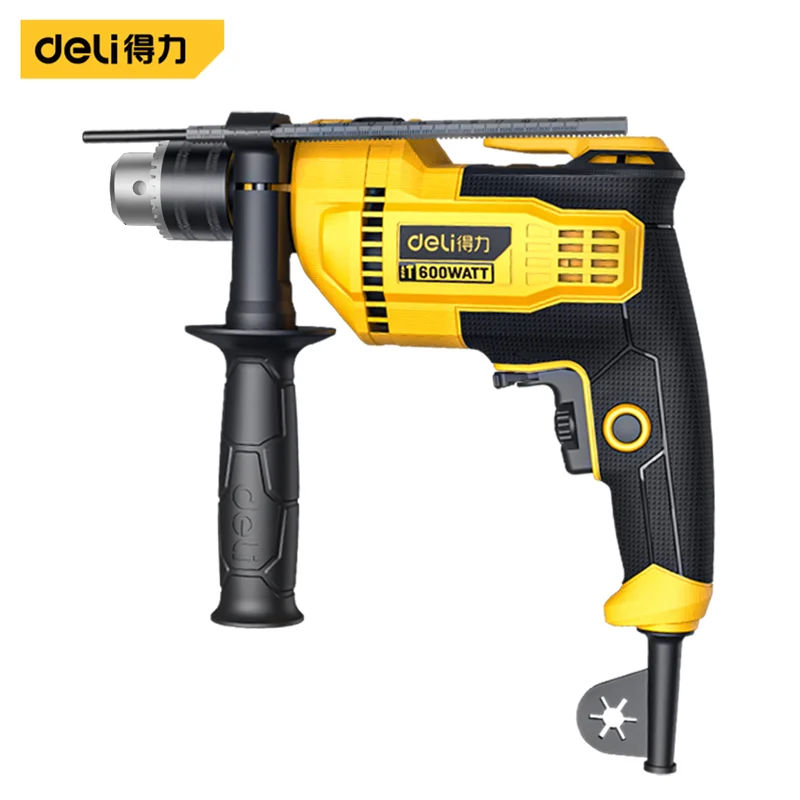 [DL-CZ13-W1] 得力工具交流冲击电钻600W/φ13(黄)(把)