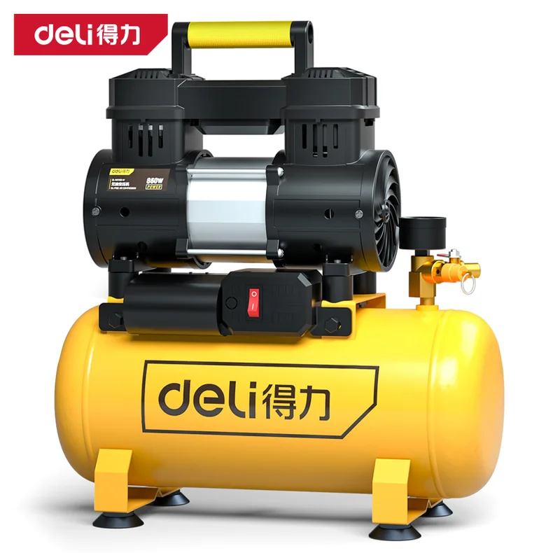 [DL-WKY06-W] 得力工具无油空压机650W10L(黄)(台)