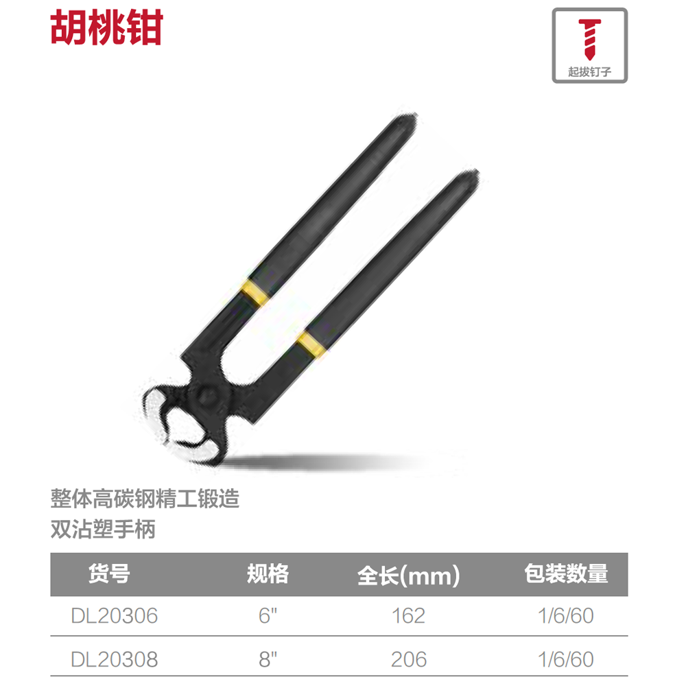 [DL20306] 胡桃钳6寸(黑)(把)