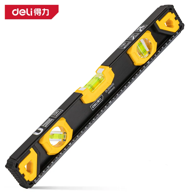 [DL292400] 水平尺400mm工字实心铝0.5mm/m(黄)(把)
