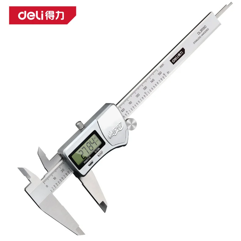 [DL311150] 得力工具ip67绝对原点数显卡尺150mm锌合金专业(红)(把)