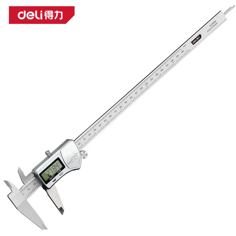 [DL311300] 得力工具ip67绝对原点数显卡尺300mm锌合金专业(红)(把)