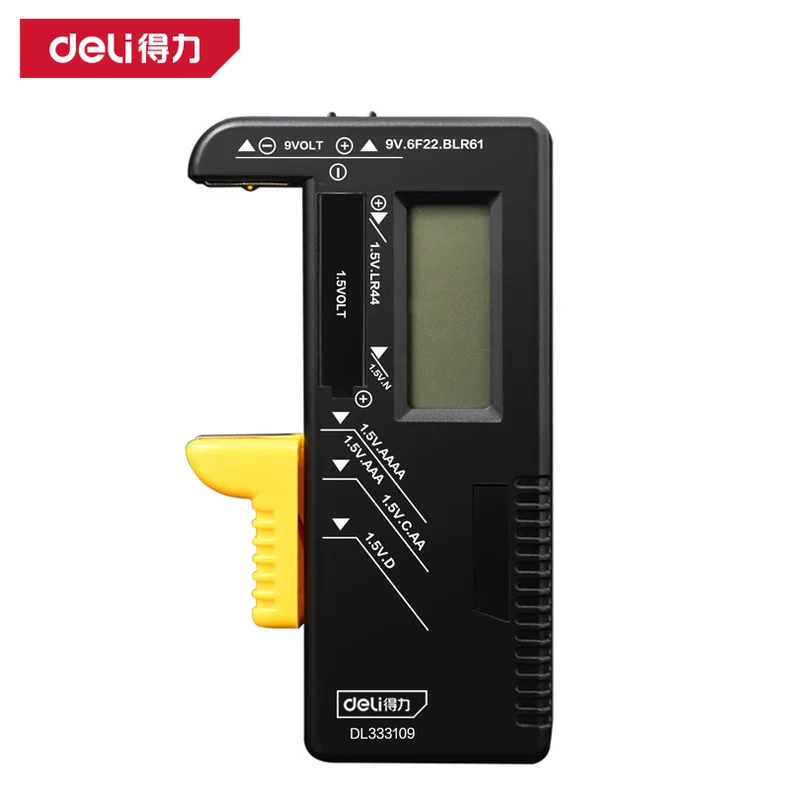 [DL333119] 电池测试仪1.5V/9V数显式(黄)(个)(售完取消)