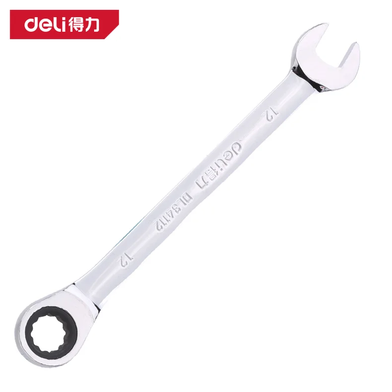 [DL34112] 镜面两用棘轮快扳12mm(银)(把)