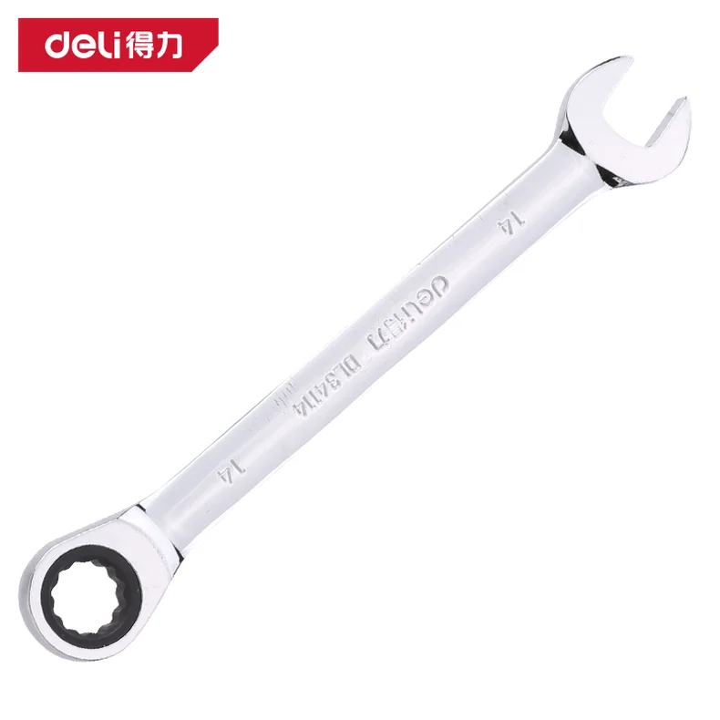 [DL34114] 镜面两用棘轮快扳14mm(银)(把)