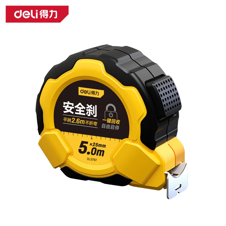 [DL3797] 钢卷尺5mx25mm自锁包胶(黄)(把)