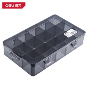 [DL432307] 零件盒28x18x6cm15格(黑)(只)