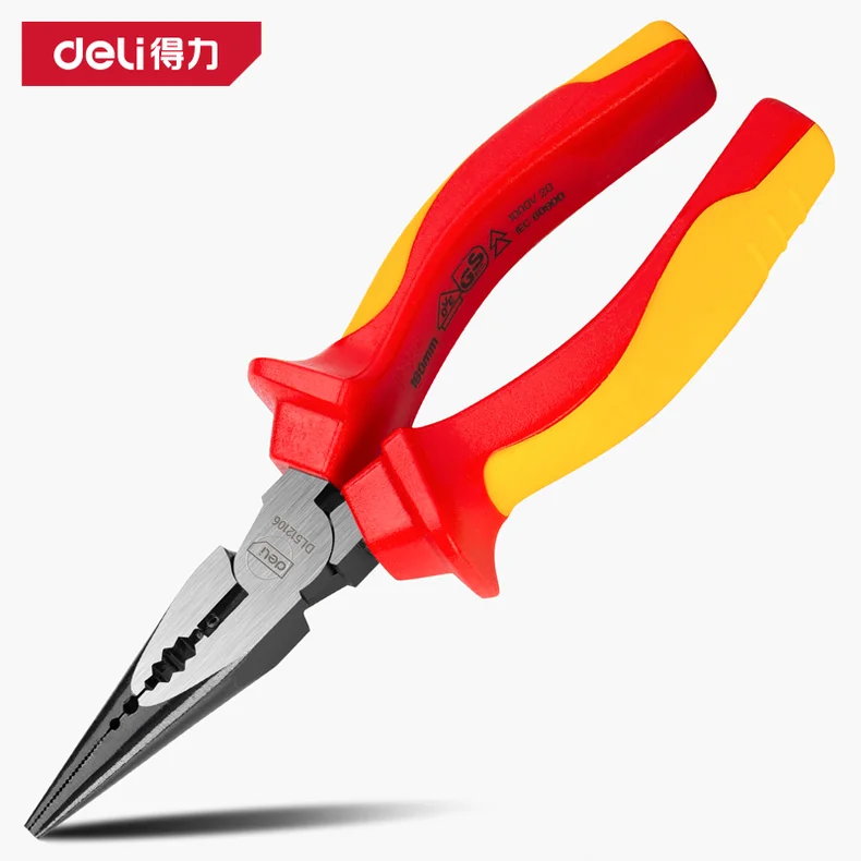 [DL512106] 绝缘省力型尖嘴钳6寸(红)(把)