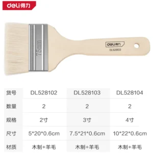 [DL528103] 羊毛刷3寸2把(白)(包)