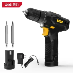 [DL600012] 得力工具锂电钻12V17N.m1.5Ah单电(黑)(把)(售完取消)