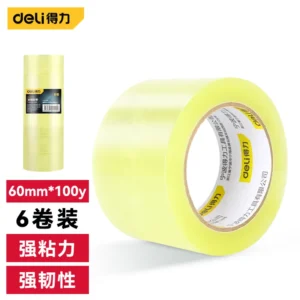 [DL604810] 封箱胶带60mm×100y×48μm透明黄(6卷/筒[售完取消]