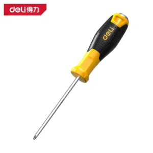 [DL627002] 穿心十字螺丝批PH1×100mm铬钒钢(黄)(把)