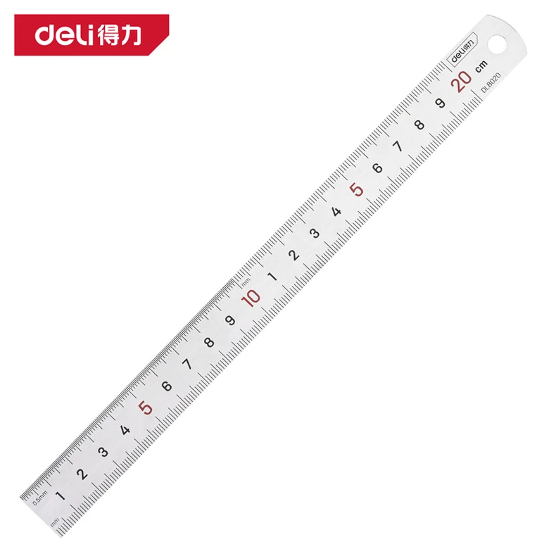 [DL8020] 钢直尺200mm(银)(把)