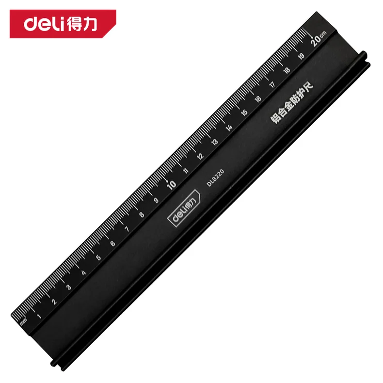 [DL8220] 防护尺200mm铝合金(黑)(把)