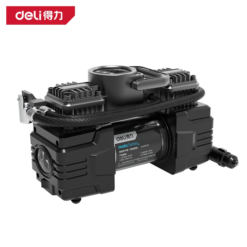 [DL880100] 充气泵120W30L/min有线数显式双缸(灰)(台
