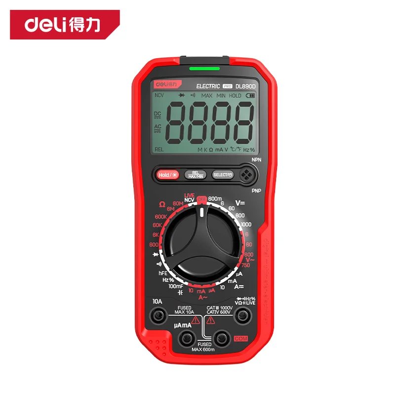 [DL890D] 数字万用表5999位(红)(台)