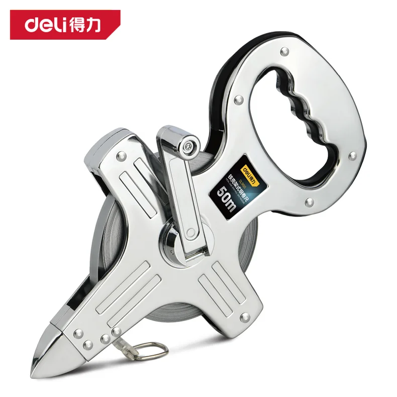 [DL9150] 架式钢卷尺50mx12.5mm铁壳(银)(把)